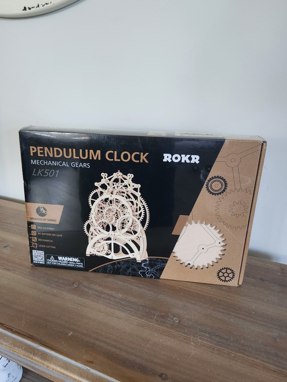 NEW ROKR LK501 Pendulum Clock 3D Wooden Mechanical Puzzle Kit 166 Pc NWT Puzzle
